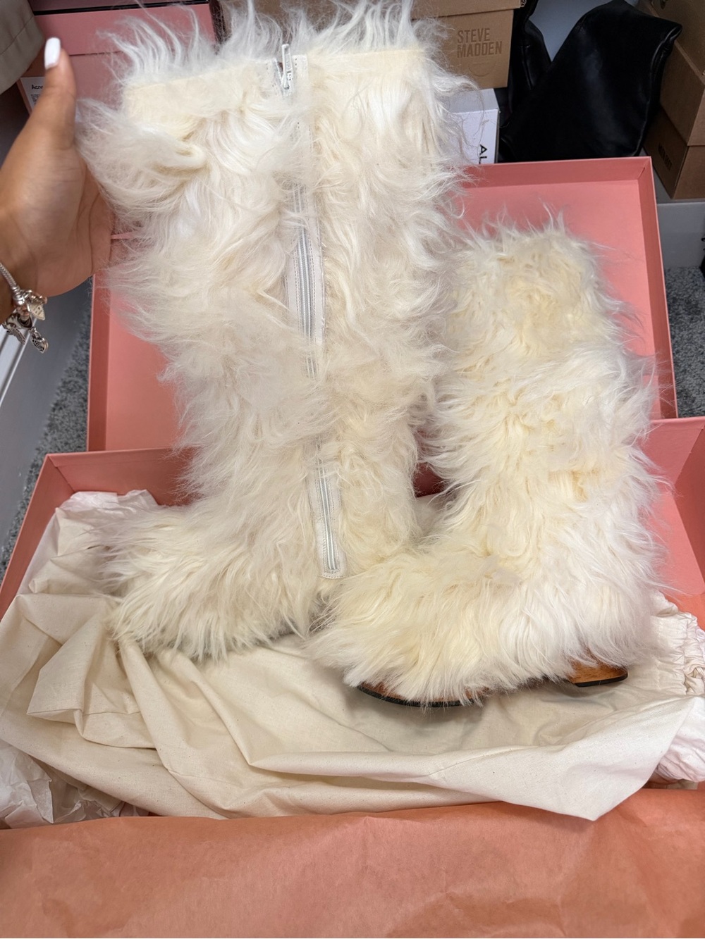 Acne Studios Fur Knee Boot